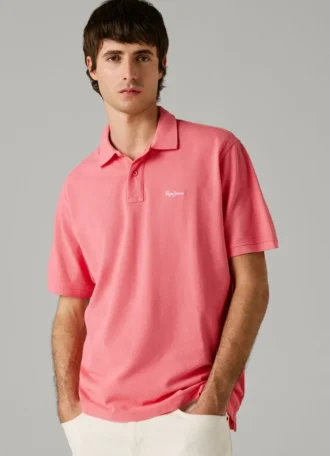 Stückgefärbtes Piqué-Poloshirt