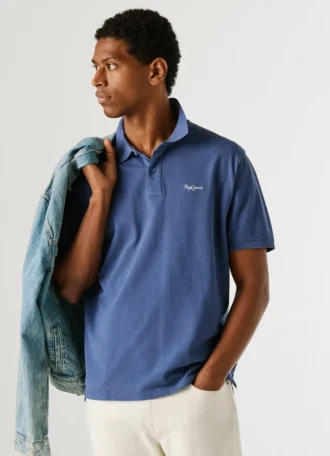 Stückgefärbtes Piqué-Poloshirt