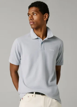 Stückgefärbtes Piqué-Poloshirt