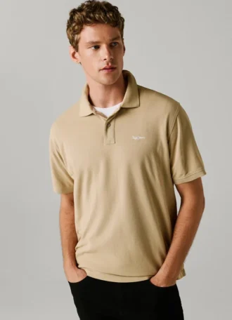 Stückgefärbtes Piqué-Poloshirt