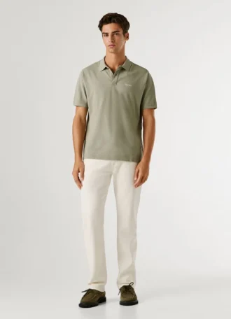 Stückgefärbtes Piqué-Poloshirt