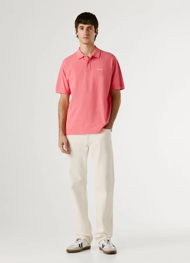 Stückgefärbtes Piqué-Poloshirt Stückgefärbtes Piqué-Poloshirt