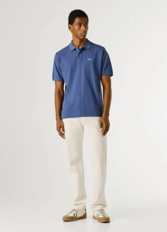 Stückgefärbtes Piqué-Poloshirt