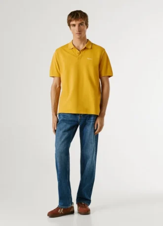 Stückgefärbtes Piqué-Poloshirt