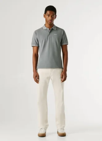 Stückgefärbtes Piqué-Poloshirt