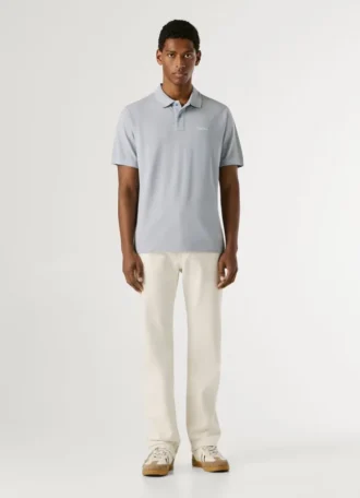 Stückgefärbtes Piqué-Poloshirt
