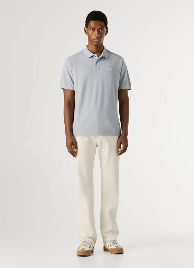Stückgefärbtes Piqué-Poloshirt Stückgefärbtes Piqué-Poloshirt