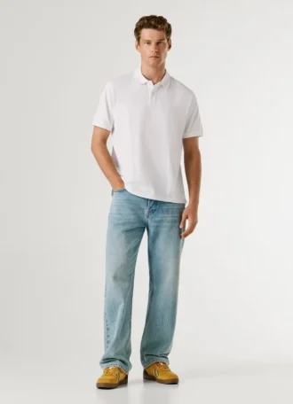 Stückgefärbtes Piqué-Poloshirt
