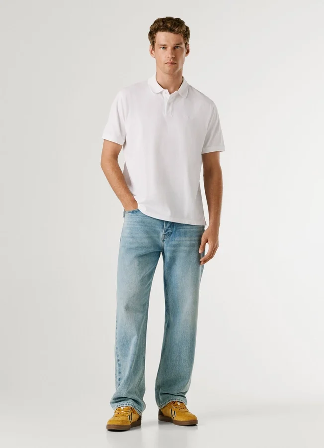Stückgefärbtes Piqué-Poloshirt Stückgefärbtes Piqué-Poloshirt