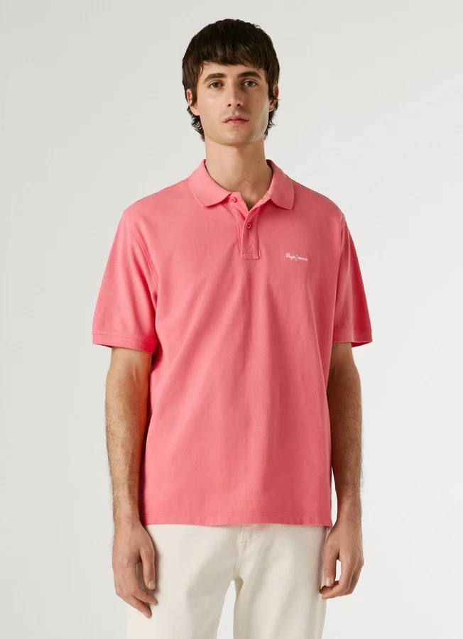Stückgefärbtes Piqué-Poloshirt Stückgefärbtes Piqué-Poloshirt