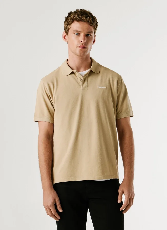 Stückgefärbtes Piqué-Poloshirt Stückgefärbtes Piqué-Poloshirt