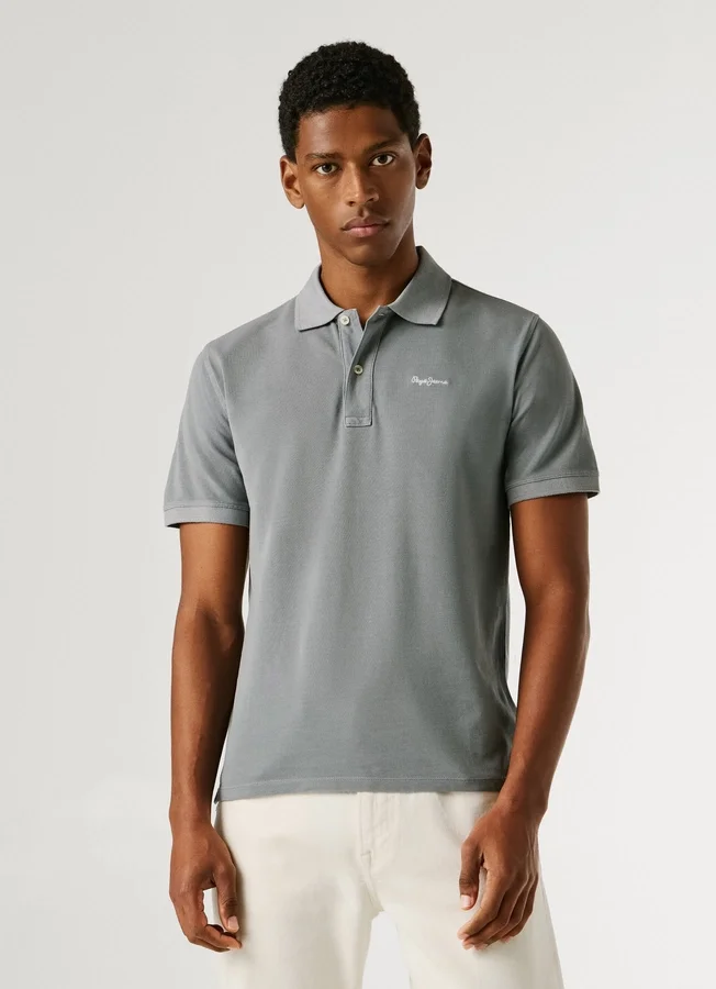 Stückgefärbtes Piqué-Poloshirt Stückgefärbtes Piqué-Poloshirt