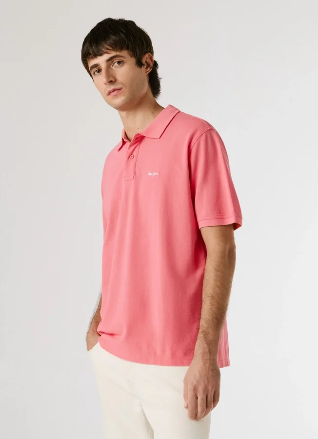 Stückgefärbtes Piqué-Poloshirt Stückgefärbtes Piqué-Poloshirt
