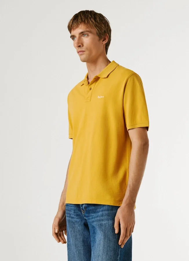 Stückgefärbtes Piqué-Poloshirt Stückgefärbtes Piqué-Poloshirt