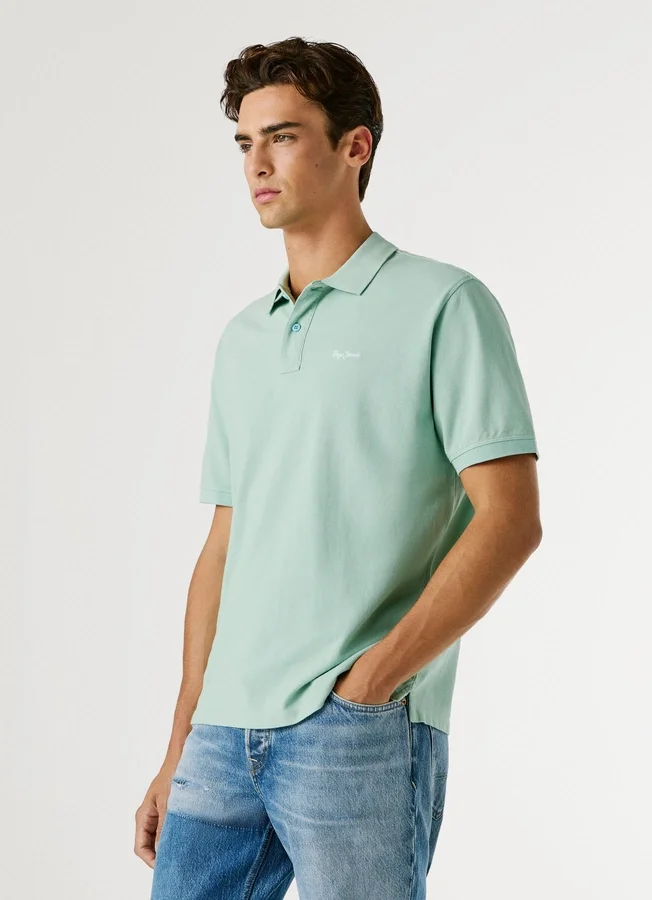 Stückgefärbtes Piqué-Poloshirt Stückgefärbtes Piqué-Poloshirt