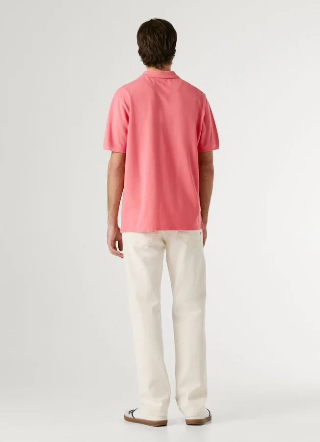 Stückgefärbtes Piqué-Poloshirt Stückgefärbtes Piqué-Poloshirt