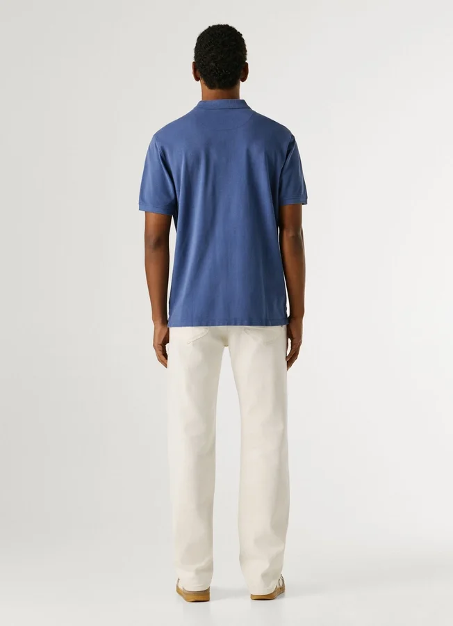 Stückgefärbtes Piqué-Poloshirt Stückgefärbtes Piqué-Poloshirt