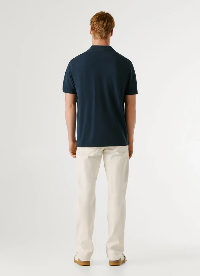 Stückgefärbtes Piqué-Poloshirt Stückgefärbtes Piqué-Poloshirt