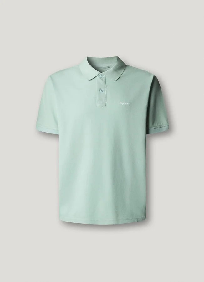Stückgefärbtes Piqué-Poloshirt Stückgefärbtes Piqué-Poloshirt