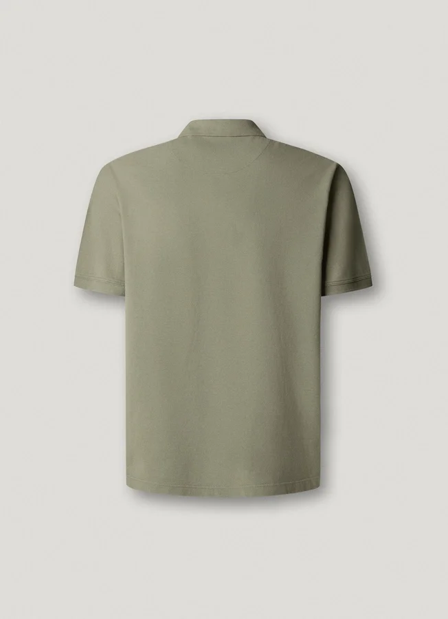Stückgefärbtes Piqué-Poloshirt Stückgefärbtes Piqué-Poloshirt