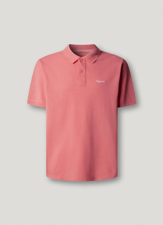 Stückgefärbtes Piqué-Poloshirt Stückgefärbtes Piqué-Poloshirt