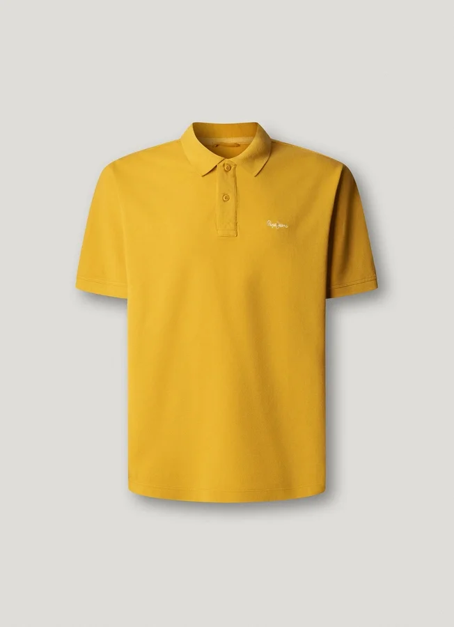 Stückgefärbtes Piqué-Poloshirt Stückgefärbtes Piqué-Poloshirt