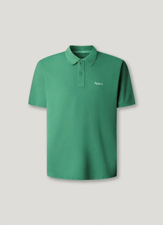 Stückgefärbtes Piqué-Poloshirt Stückgefärbtes Piqué-Poloshirt