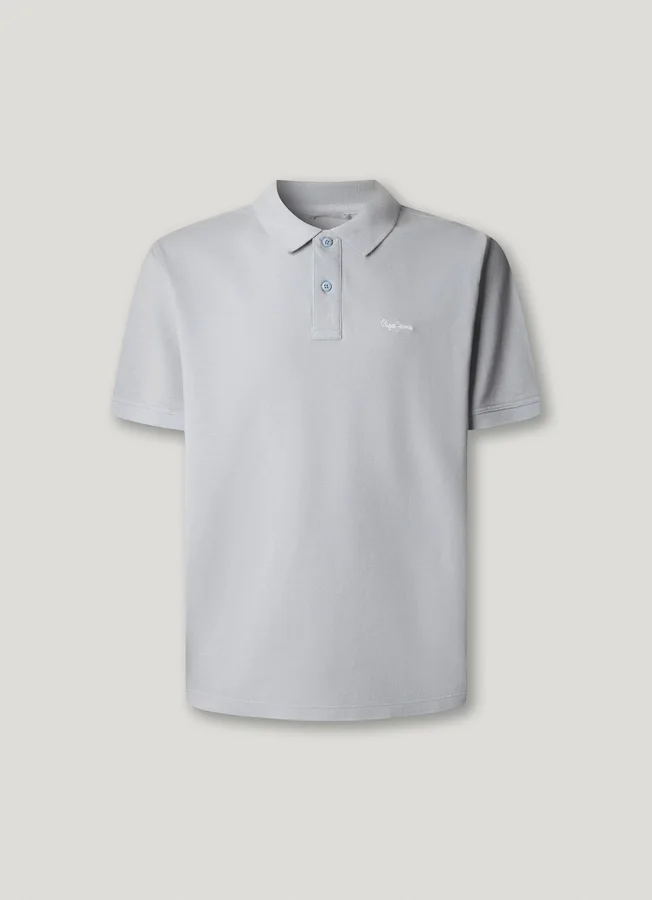 Stückgefärbtes Piqué-Poloshirt Stückgefärbtes Piqué-Poloshirt