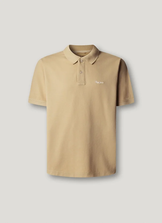 Stückgefärbtes Piqué-Poloshirt Stückgefärbtes Piqué-Poloshirt
