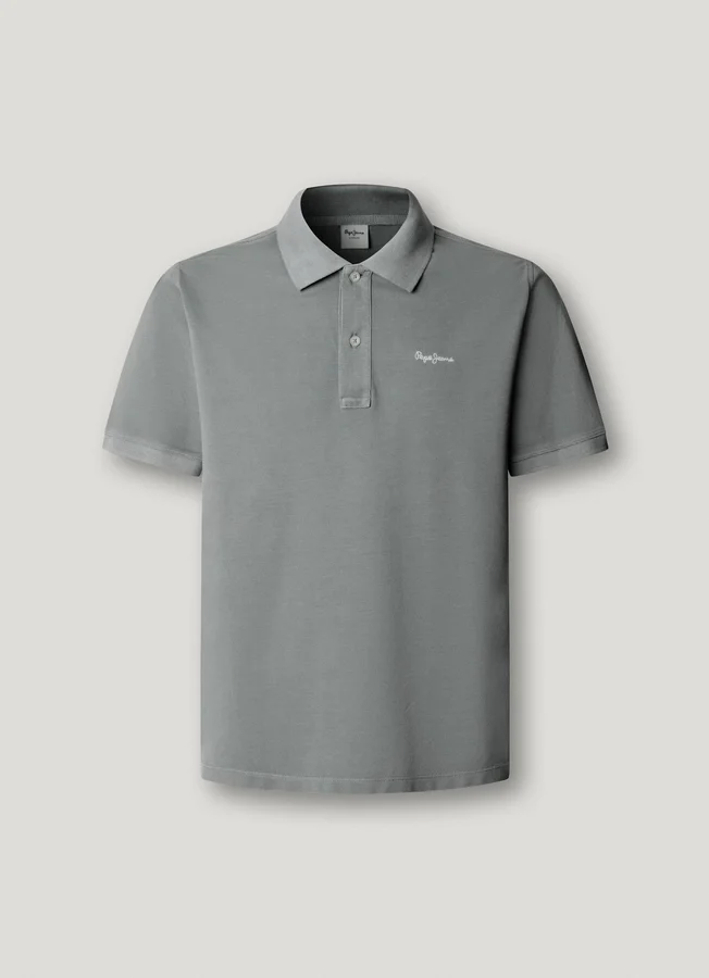 Stückgefärbtes Piqué-Poloshirt Stückgefärbtes Piqué-Poloshirt
