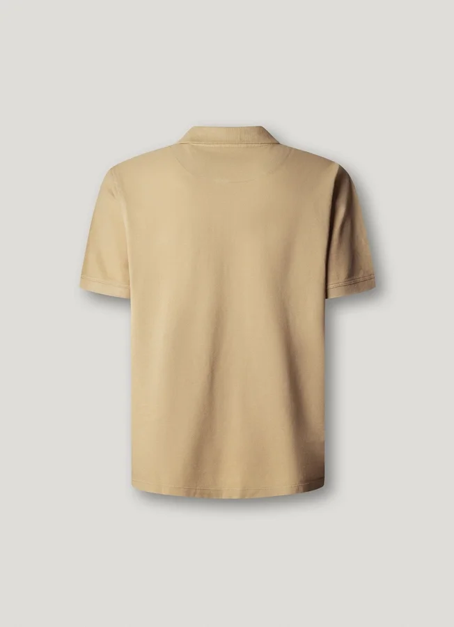 Stückgefärbtes Piqué-Poloshirt Stückgefärbtes Piqué-Poloshirt