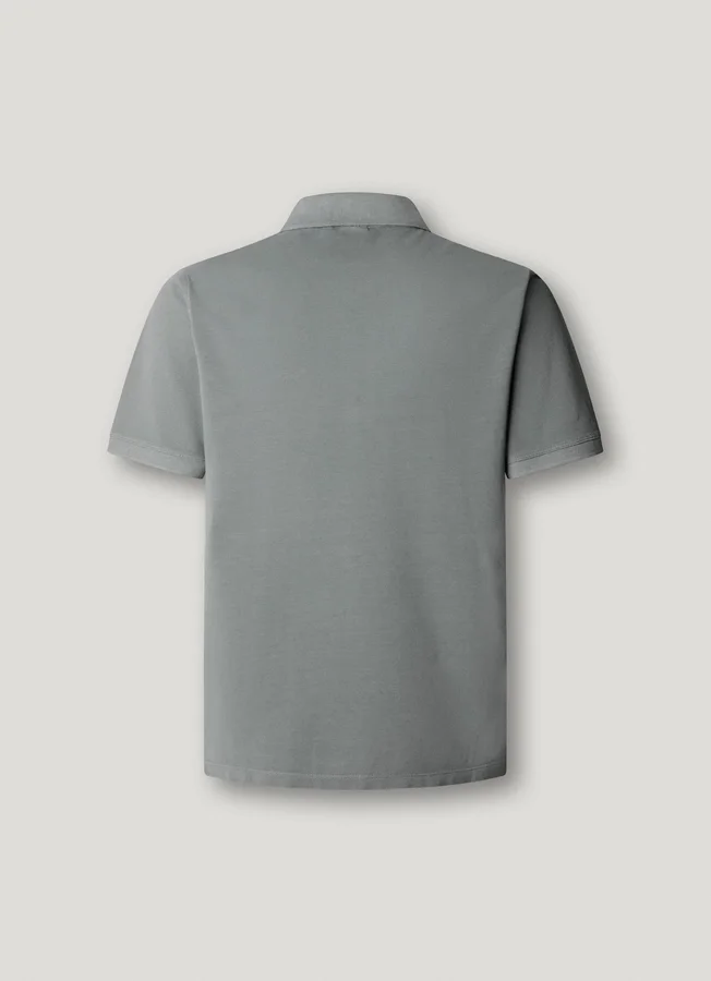 Stückgefärbtes Piqué-Poloshirt Stückgefärbtes Piqué-Poloshirt