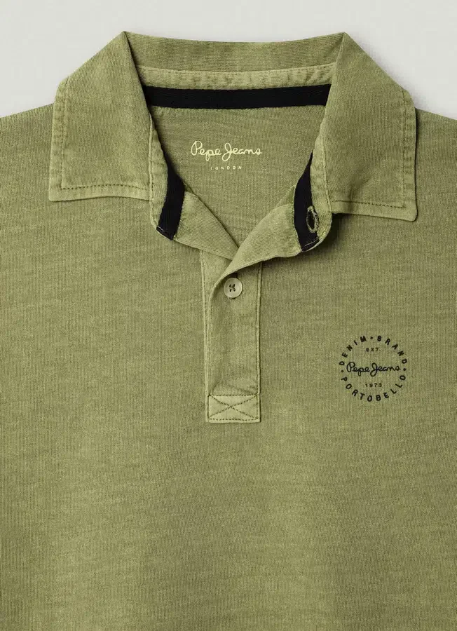 Stückgefärbtes Polohemd in Regular Fit Stückgefärbtes Polohemd in Regular Fit