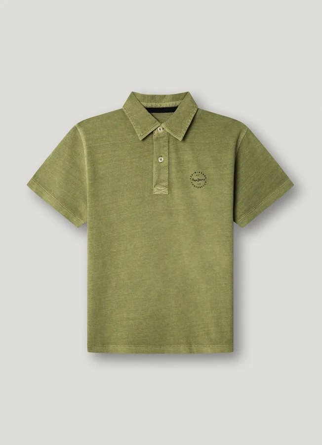 Stückgefärbtes Polohemd in Regular Fit Stückgefärbtes Polohemd in Regular Fit