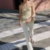 Stretchhose mit ausgestelltem Schnitt