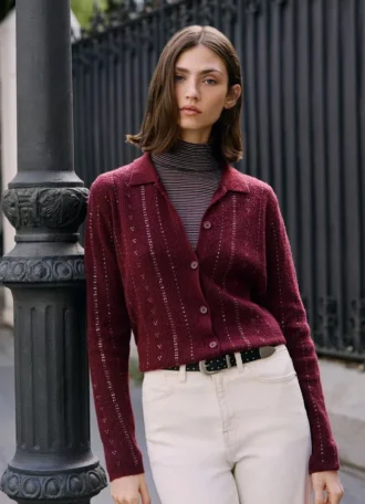 Strickjacke mit Pailletten