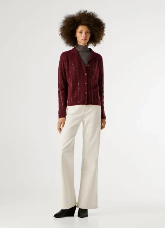 Strickjacke mit Pailletten