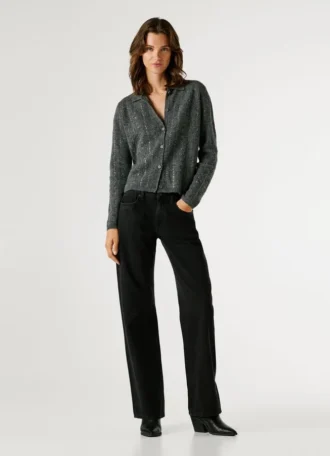 Strickjacke mit Pailletten