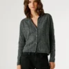 Strickjacke mit Pailletten