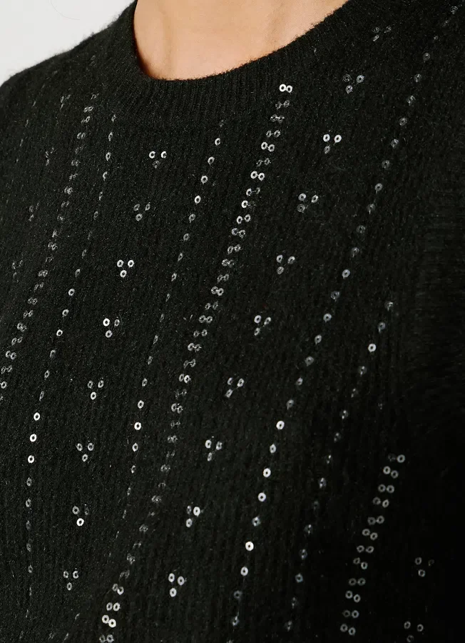Strickoberteil mit Pailletten Strickoberteil mit Pailletten