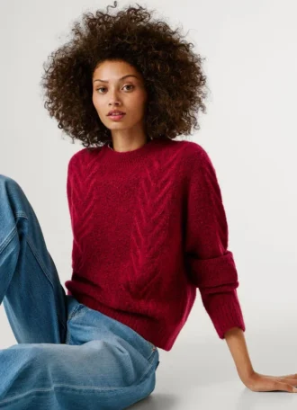 Strickpullover mit Rundhalsausschnitt