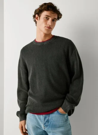Strickpullover mit Rundhalsausschnitt