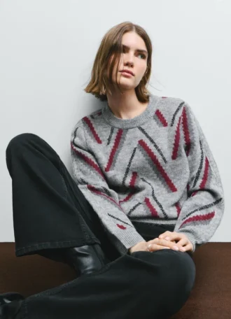 Strickpullover mit Rundhalsausschnitt