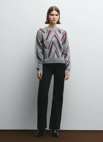 Strickpullover mit Rundhalsausschnitt