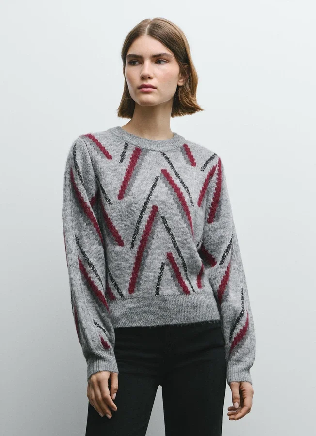 Strickpullover mit Rundhalsausschnitt Strickpullover mit Rundhalsausschnitt