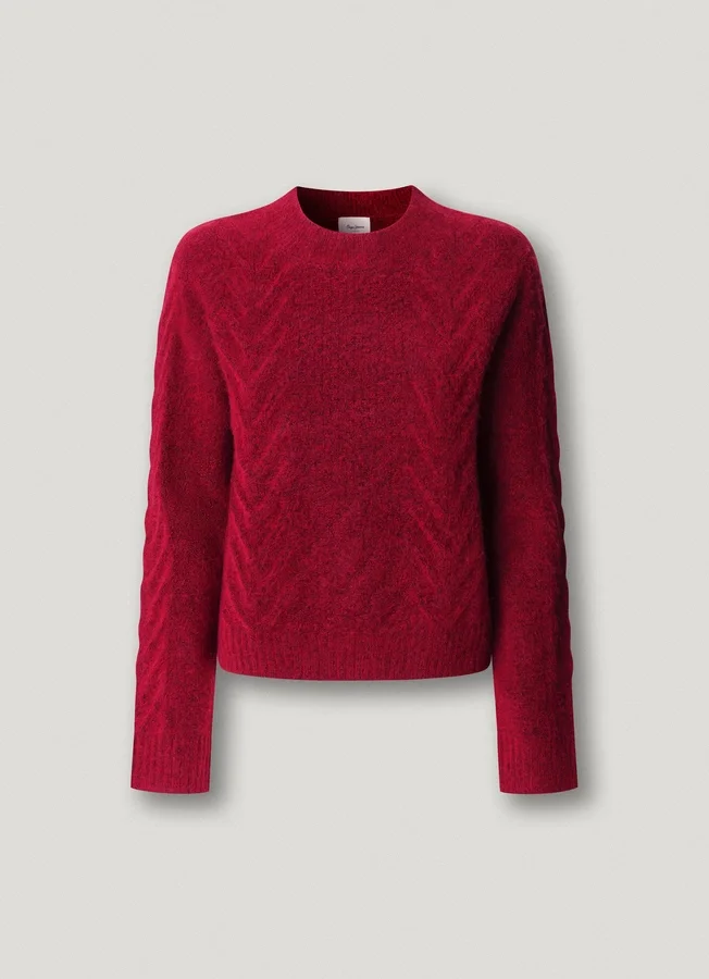 Strickpullover mit Rundhalsausschnitt Strickpullover mit Rundhalsausschnitt