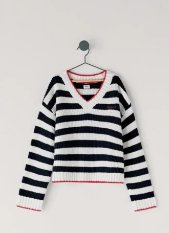 Strickpullover mit V-Ausschnitt