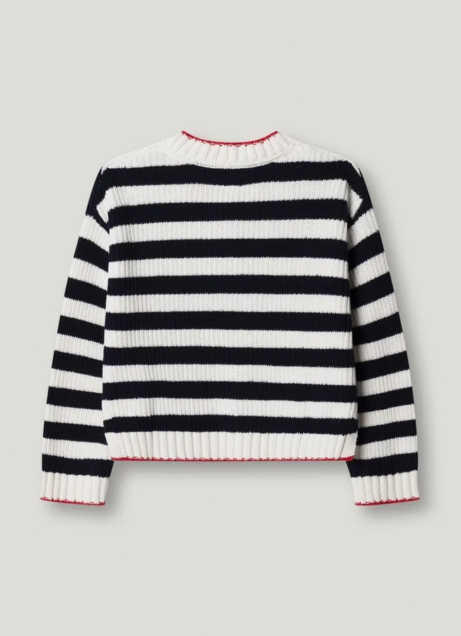 Strickpullover mit V-Ausschnitt Strickpullover mit V-Ausschnitt