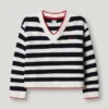 Strickpullover mit V-Ausschnitt Strickpullover mit V-Ausschnitt