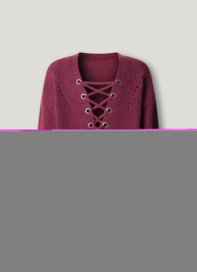 Strickpullover mit V-Ausschnitt Strickpullover mit V-Ausschnitt